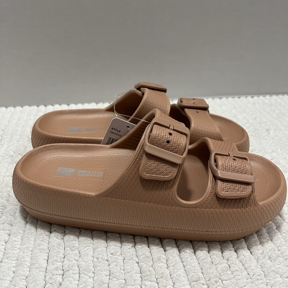 32 DEGREES Women's Buckle Cloud Slides Slip-on Waterproof Orange‎ Size XS